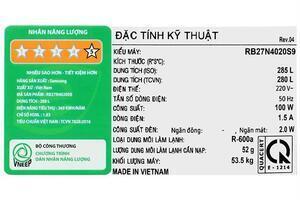 Tủ lạnh Samsung Inverter 280 lít RB27N4020S9/SV