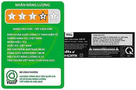 Google Tivi QLED TCL AI 4K 65 inch 65P7K