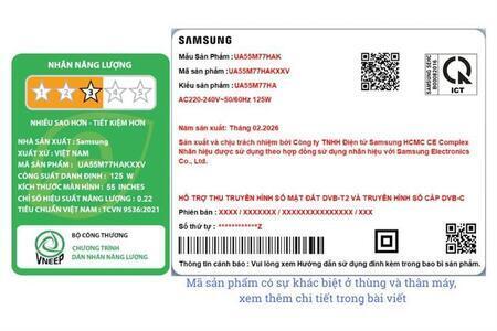 Smart Tivi Mini LED Samsung AI 4K 75 inch UA75M77HA