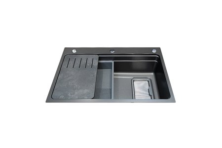 Chậu rửa chén Malloca MS7750GR Inox 304 Volcanic xám