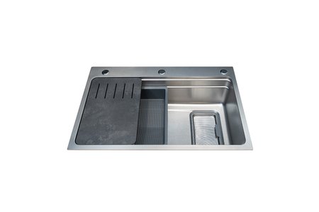 Chậu rửa chén Malloca MS7750SI Inox 304 Silver bạc