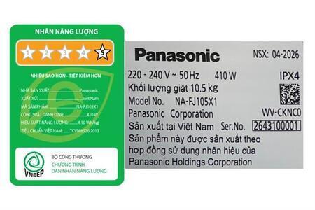Máy giặt Panasonic Inverter 10.5 kg NA-FJ105X1BV