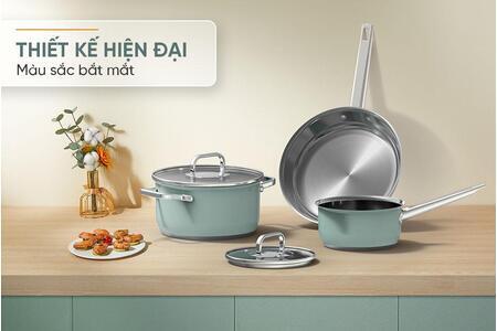 Bộ nồi chảo inox 304 SUNHOUSE SHG608