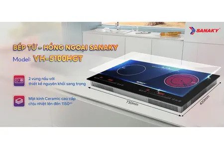 Bếp từ - hồng ngoại Sanaky VH-5100HGT