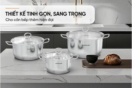 Bộ nồi inox 5 đáy SUNHOUSE SHG788
