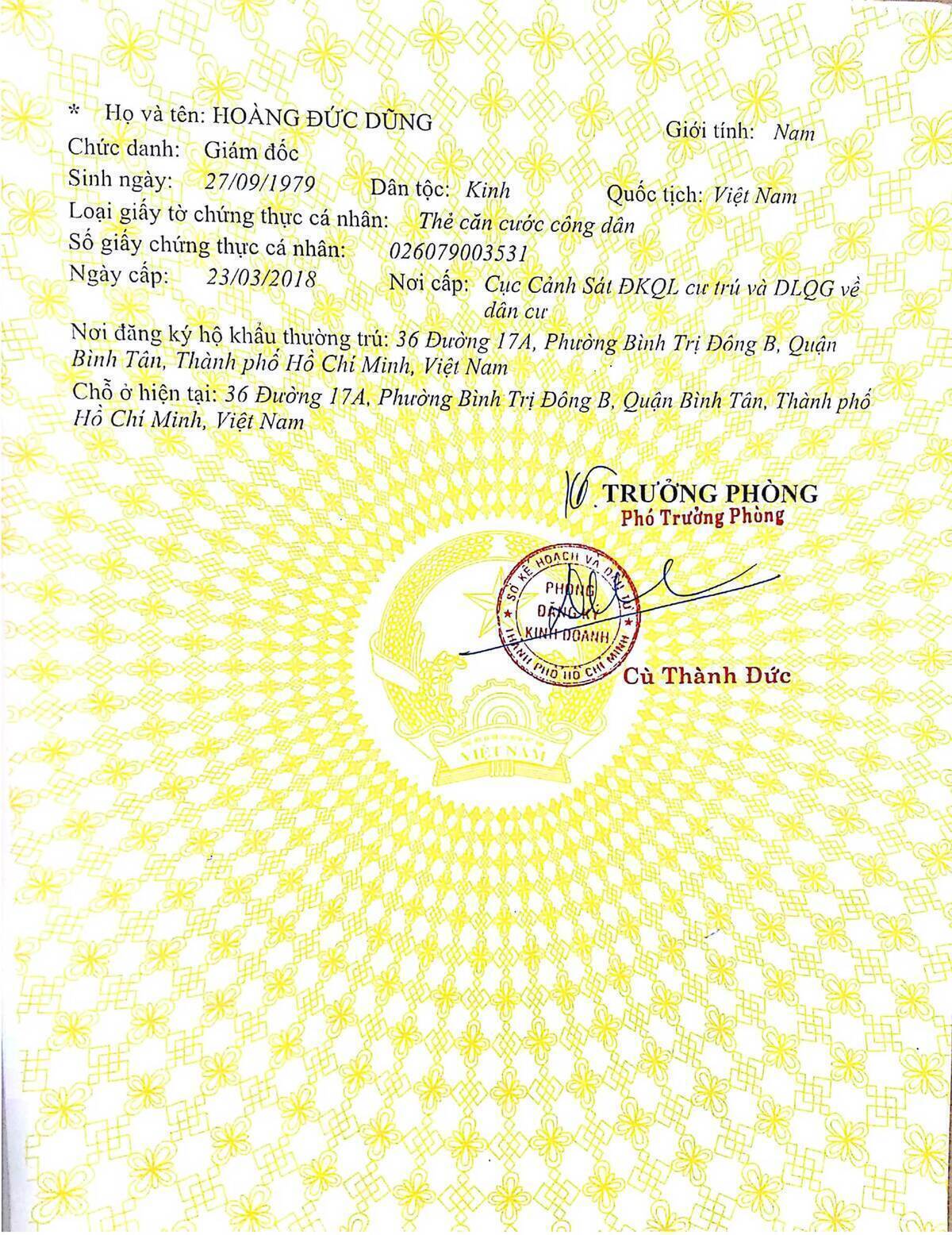 giấy phép kinh doanh