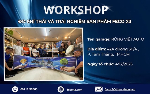 Workshop tại RỒNG VIỆT AUTO - Trải nghiệm trực tiếp giải pháp công nghệ cao FECO X3