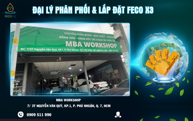 ĐẠI LÝ PHÂN PHỐI & LẮP ĐẶT FECO X3 – MBA WORKSHOP, TP. HỒ CHÍ MINH