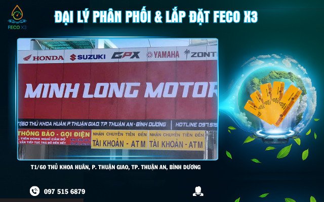 ĐẠI LÝ PHÂN PHỐI & LẮP ĐẶT FECO X3 – MINH LONG MOTOR, BÌNH DƯƠNG