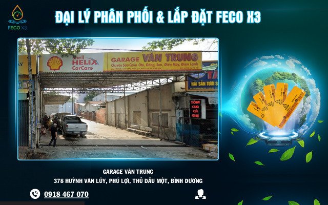 ĐẠI LÝ PHÂN PHỐI & LẮP ĐẶT FECO X3 – GARAGE VĂN TRUNG, BÌNH DƯƠNG