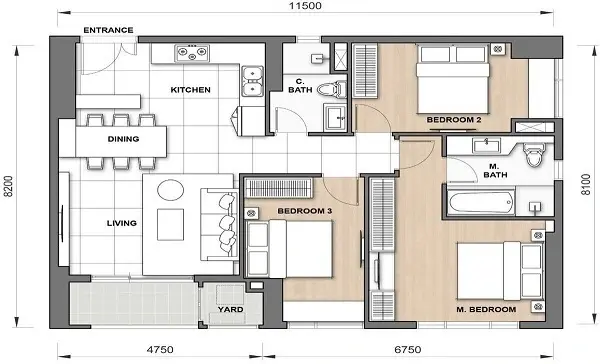 Thiết kế 88.67 m2