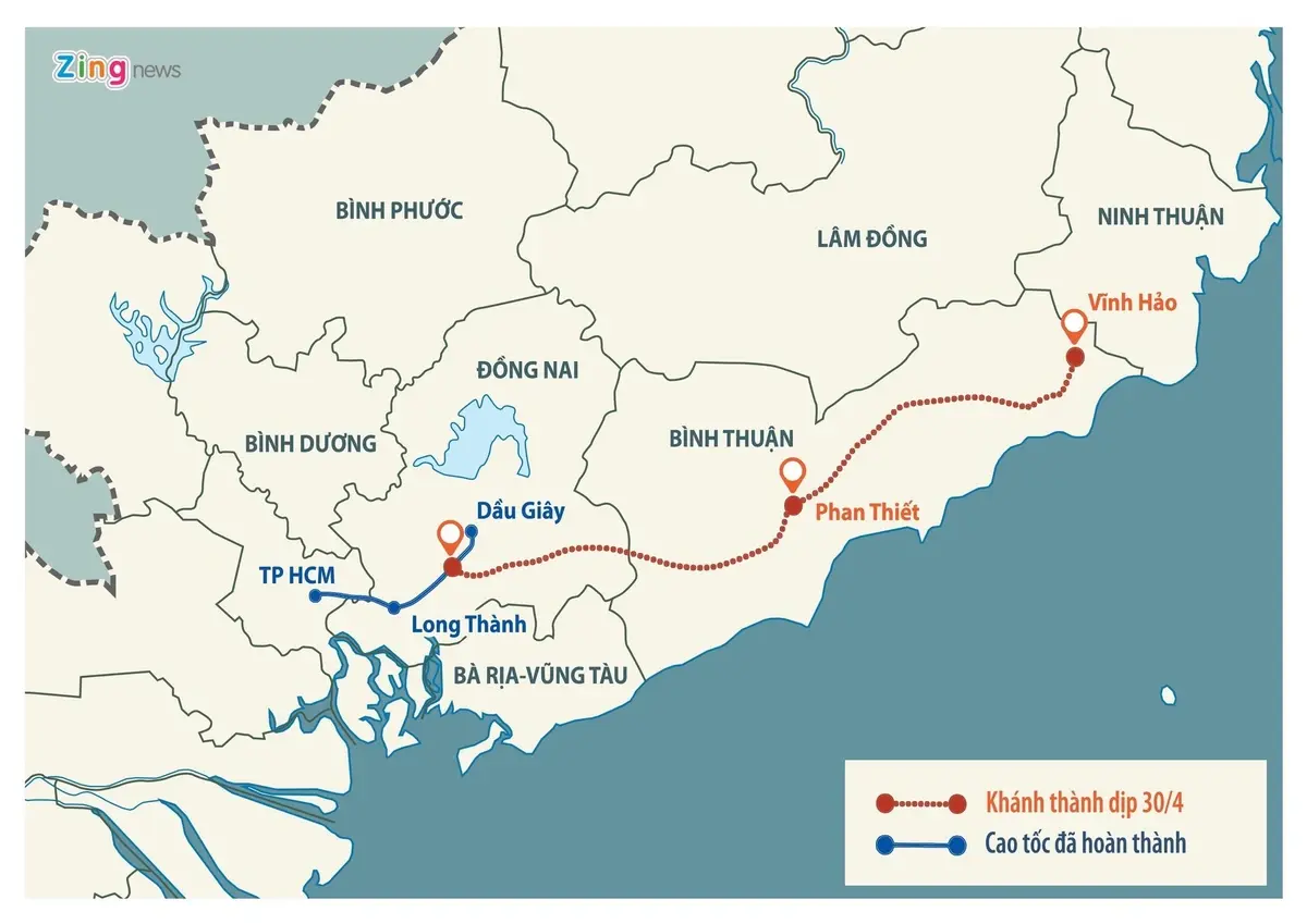 cấp tập hoàn thiện cao tốc phan thiết - dầu giây trước giờ thông xe