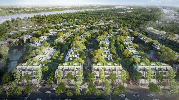 khu đô thị có mật độ mảng xanh gấp 3 lần chuẩn liên hợp quốc