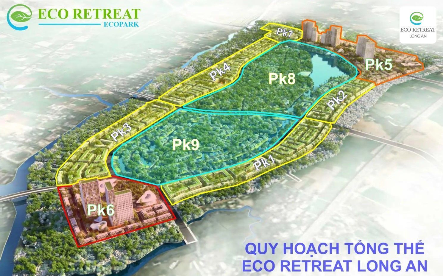 mặt bằng dự án eco retreat long an