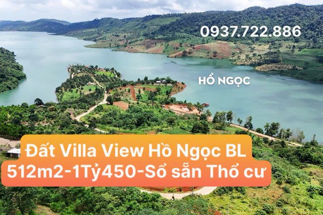 ĐẤT BIỆT THỰ VIEW HỒ NGỌC 512M2 CHỈ 1TỶ450 - 150M2 THỔ CƯ