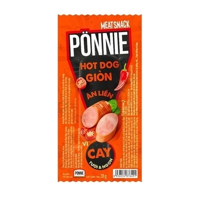 Xúc xích Ponnie hot dog vị cay 28g (cai)