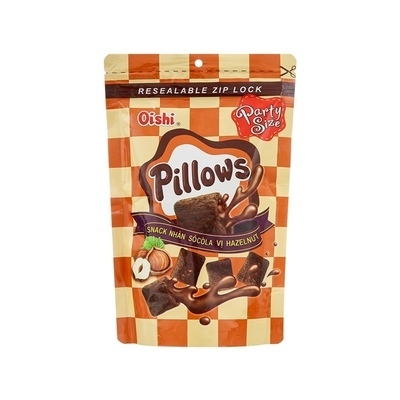 Snack pillows oishi socola hazelnut 100g (Gói)