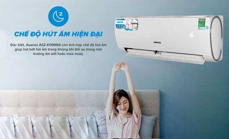 máy lạnh inverter asanzo 1hp k09n66