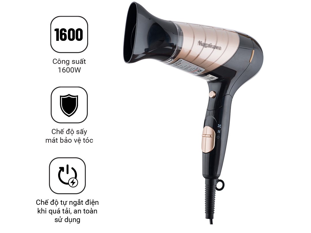 máy sấy tóc nagakawa nag1604 (1600w)