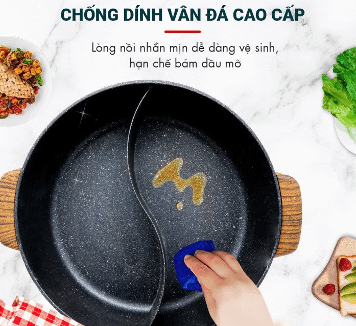 lẩu điện 2 ngăn đa năng nagakawa nag1906 (6 lít)