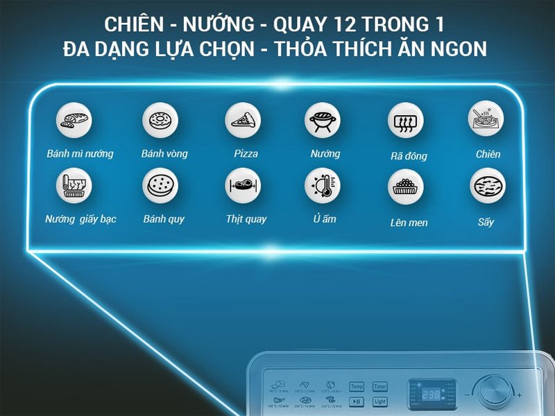 nồi chiên không dầu cảm ứng nagakawa nag3309 (24 lít)