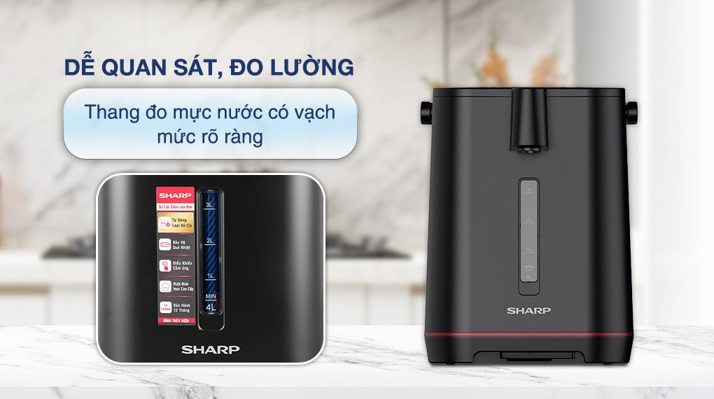 bình thủy điện sharp kp-40ebv-bk 4 lít