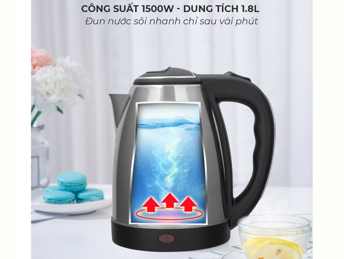 ấm siêu tốc nagakawa nag0308 - 1.8 lít