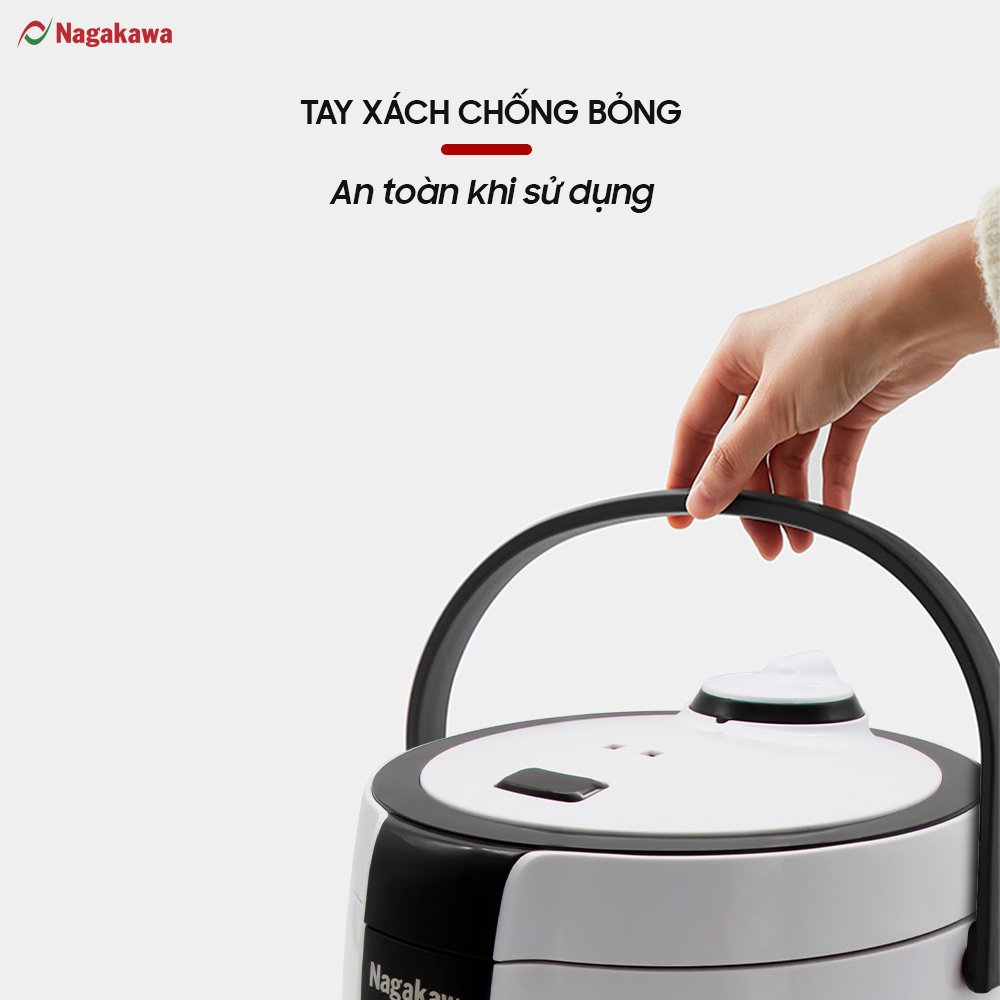 nồi cơm điện đa năng nagakawa nag0131 (1,2 lít)