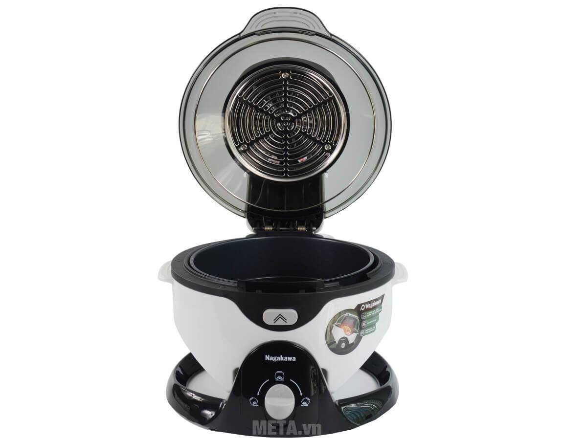 nồi chiên không dầu 6 lít xoay 360 độ nagakawa nag3301
