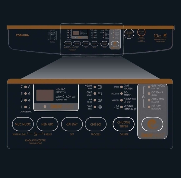 máy giặt cửa trên toshiba 10 kg aw-dm1100jv(mk)