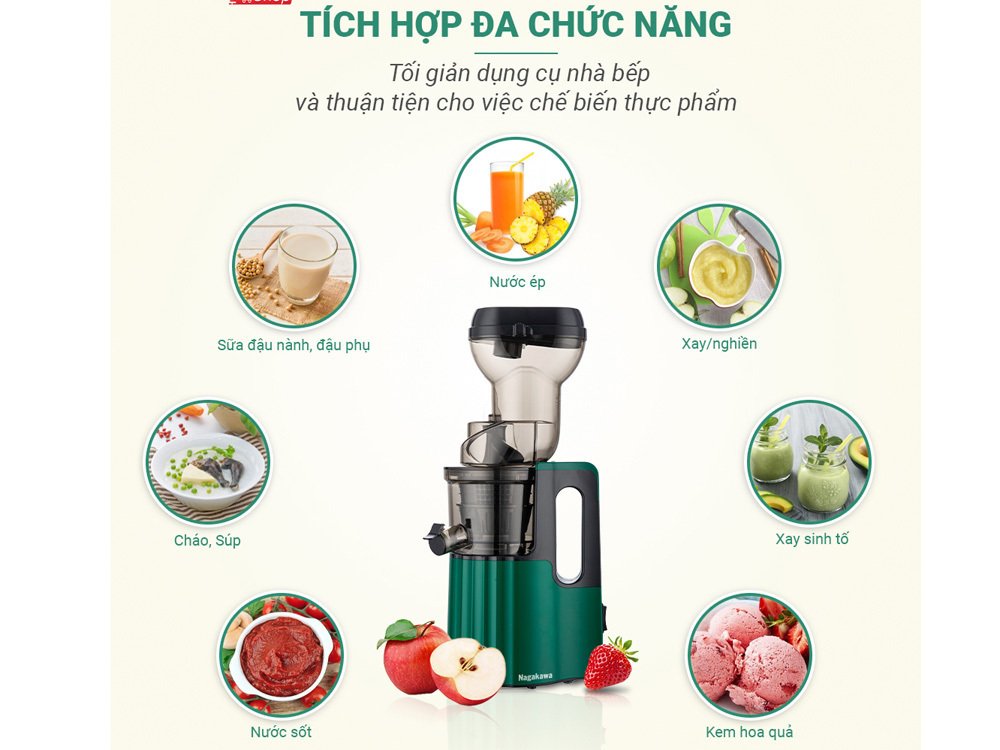 máy ép chậm nagakawa nag0817