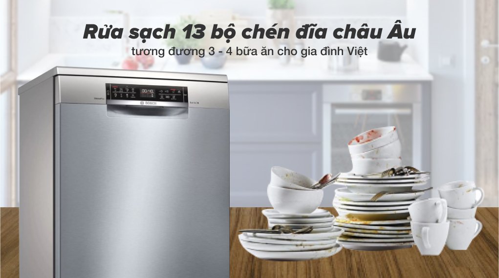 máy rửa chén độc lập bosch sms6eci93e