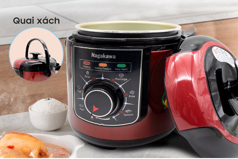 nồi áp suất điện nagakawa nag0205 (6.0 lít)