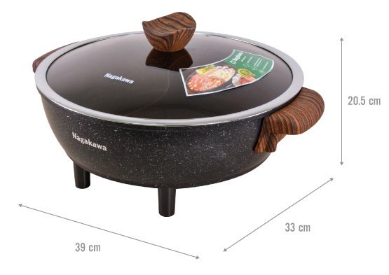 lẩu điện 2 ngăn đa năng nagakawa nag1906 (6 lít)