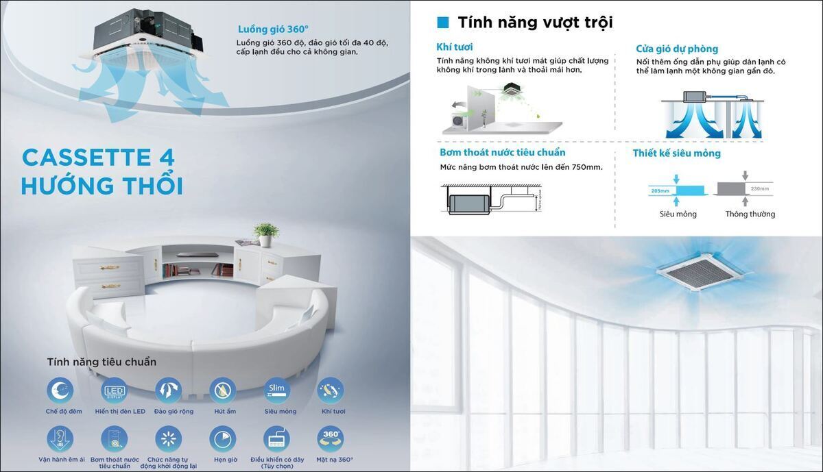 máy lạnh âm trần midea mcd-36crn8 (4.0hp) - 3 pha