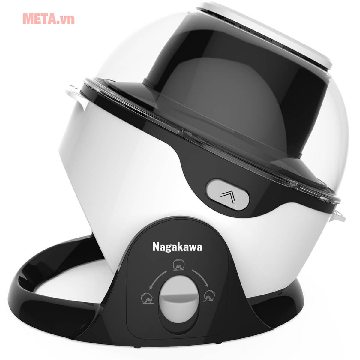 nồi chiên không dầu 6 lít xoay 360 độ nagakawa nag3301