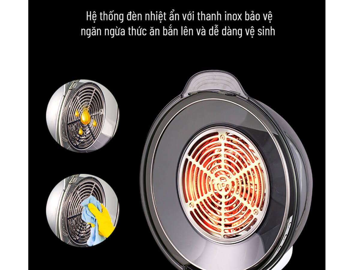 nồi chiên không dầu 6 lít xoay 360 độ nagakawa nag3301