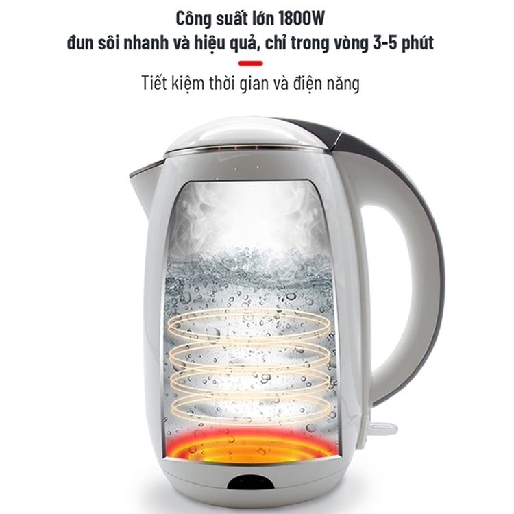 ấm siêu tốc 2 lớp 1,8 lít nagakawa nag0314