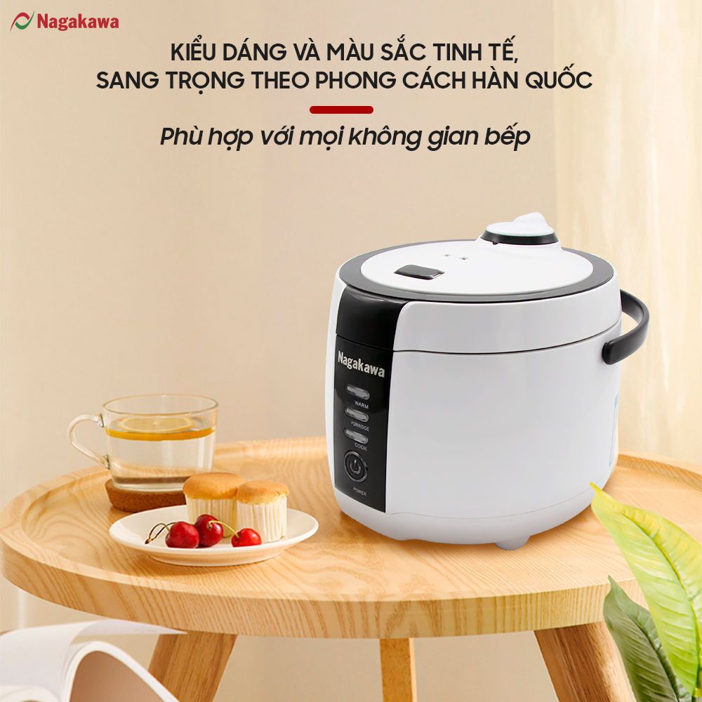 nồi cơm điện đa năng nagakawa nag0131 (1,2 lít)