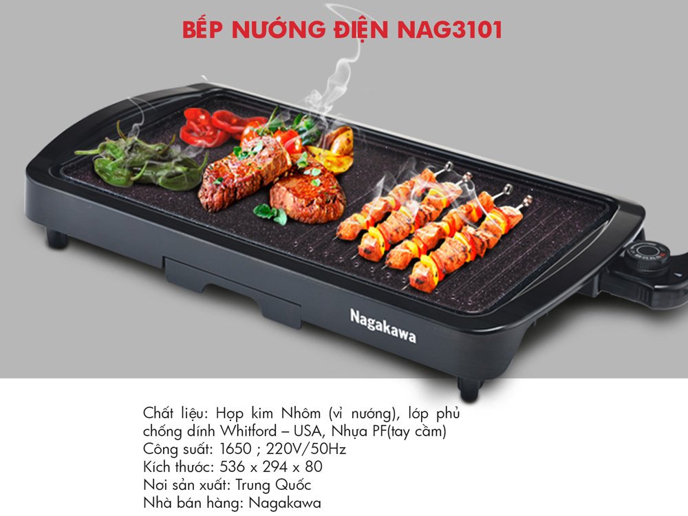 bếp nướng điện nagakawa nag-3101