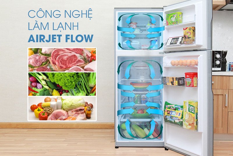 tủ lạnh hitachi r-h200pgv7(bbk) 2 cánh inverter 203 lít