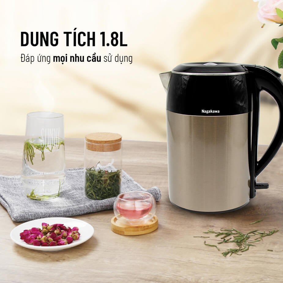 ấm siêu tốc 1,8 lít nagakawa nag0315