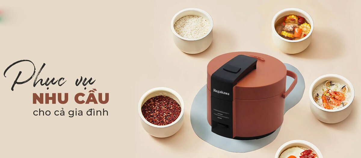 nồi cơm điện nagakawa nag0144 - dung tích 2,2 lít - màu sắc: xanh