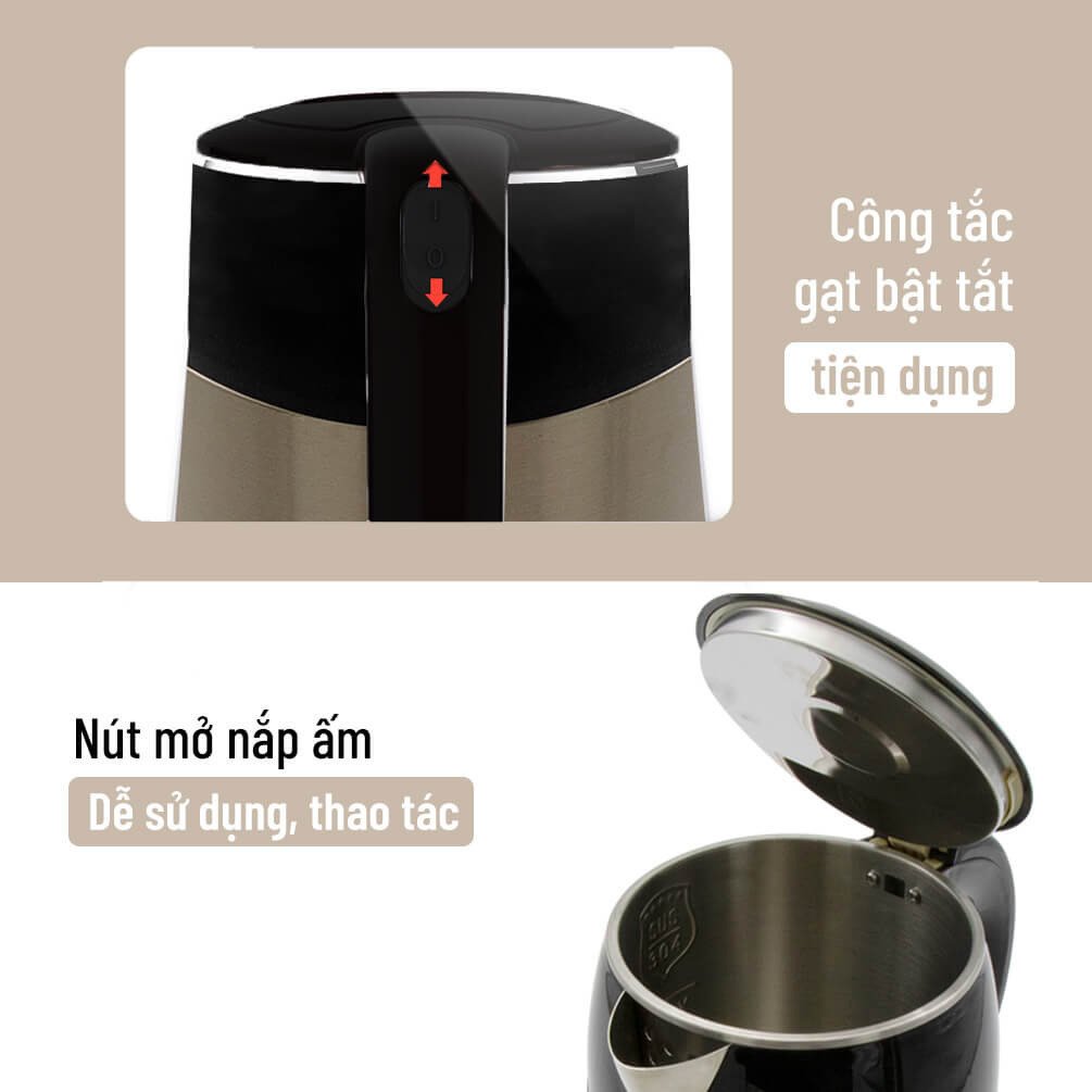 ấm siêu tốc 1,8 lít nagakawa nag0315