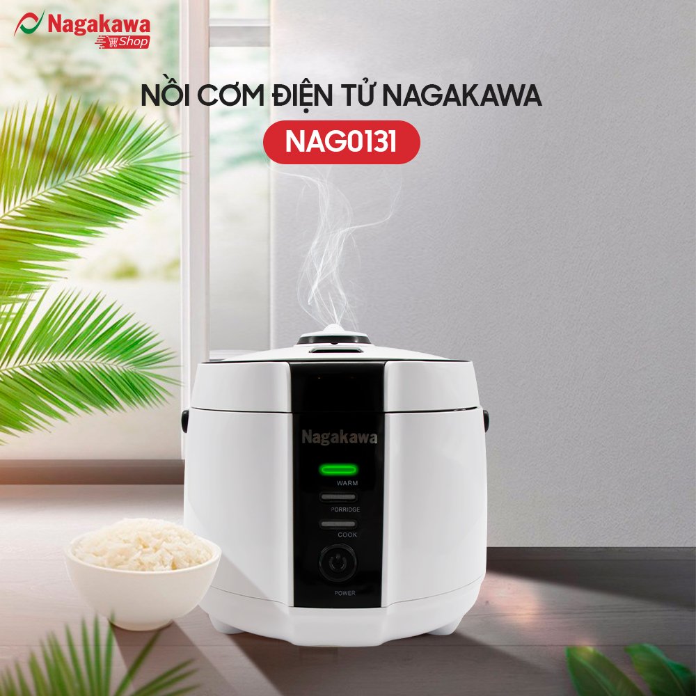 nồi cơm điện đa năng nagakawa nag0131 (1,2 lít)