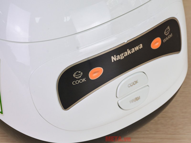 nồi cơm điện mini nagakawa nag0134 (400w - 1 lít) - 2 chế độ nấu - màu sắc: hồng trắng