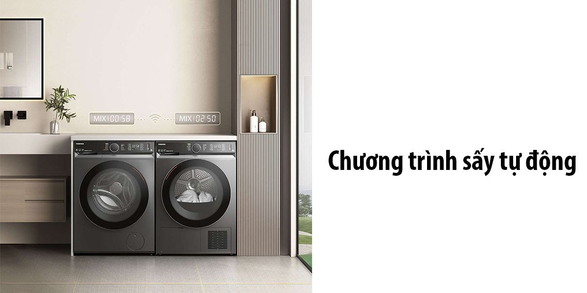 máy sấy bơm nhiệt toshiba inverter 10 kg td-bk110ghv(mk)