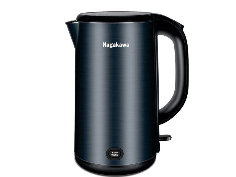 ấm siêu tốc 2 lớp inox 304 nagakawa nag0319 (1.8 lít - 1800w)