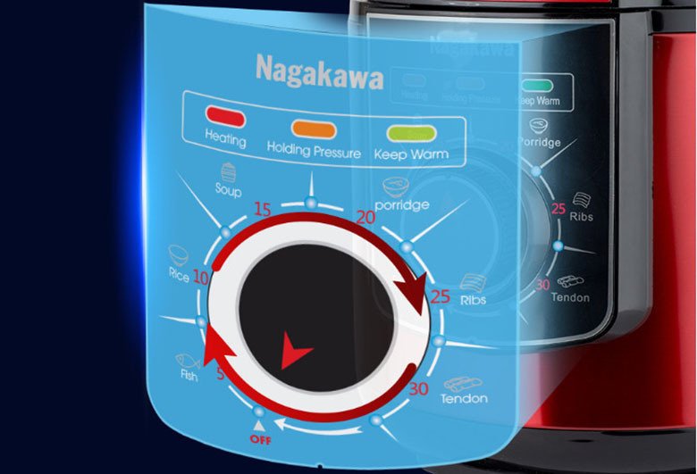 nồi áp suất điện nagakawa nag0205 (6.0 lít)