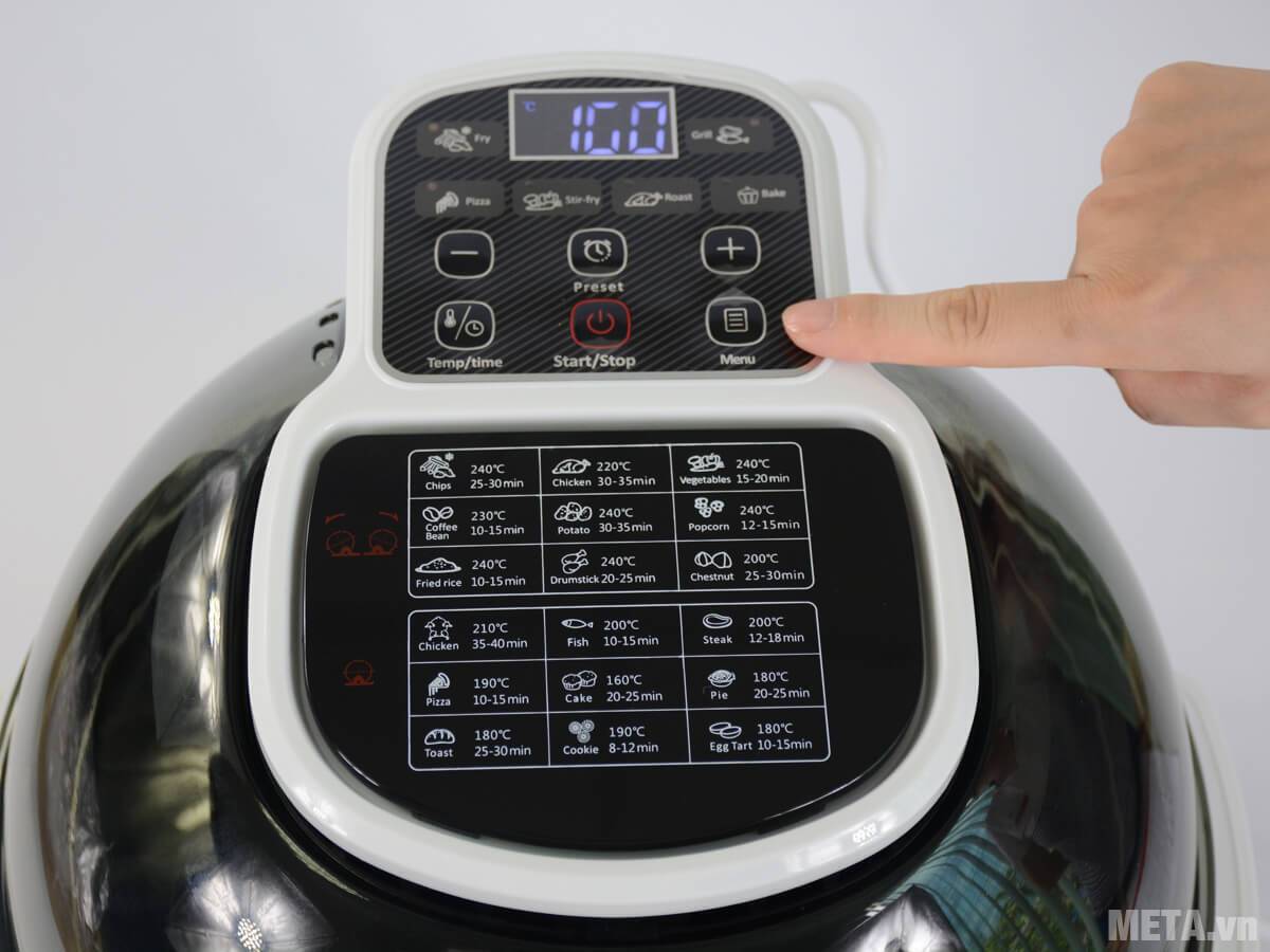 nồi chiên không dầu 6 lít xoay 360 độ nagakawa nag3301